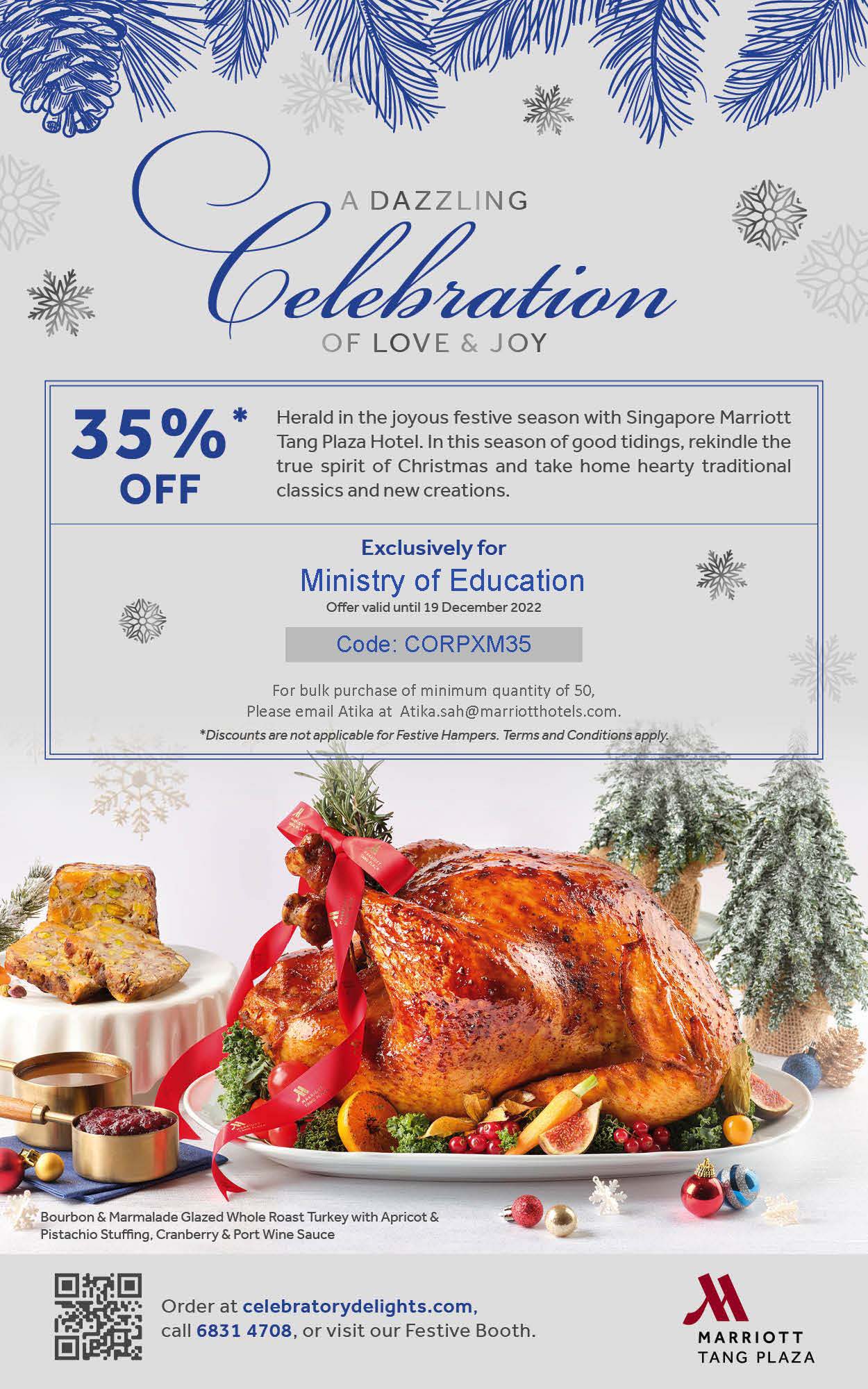 Singapore Marriott Tang Plaza Hotel Christmas Corporate Discount